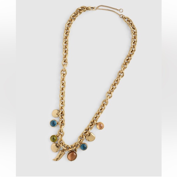 NWT Madewell Gold Multi-Color Charm Necklace - Picture 3 of 3